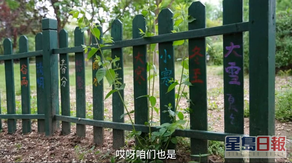 李亚鹏仲将围栏写上字。