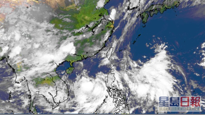 天文台预料南海中部的一个低压区会在今明两日发展为热带气旋，其强度及路径仍存在变数。天文台网页截图
