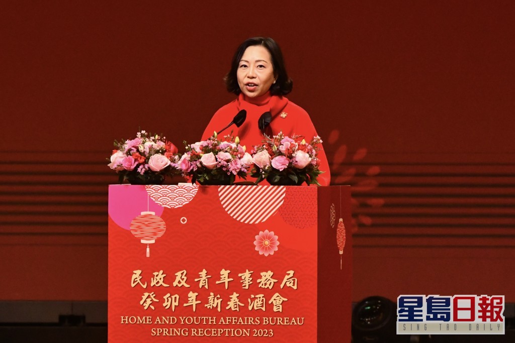 麦美娟指，「香港兴」需要团结奋斗，同心为香港未来发展奋发。卢江球摄