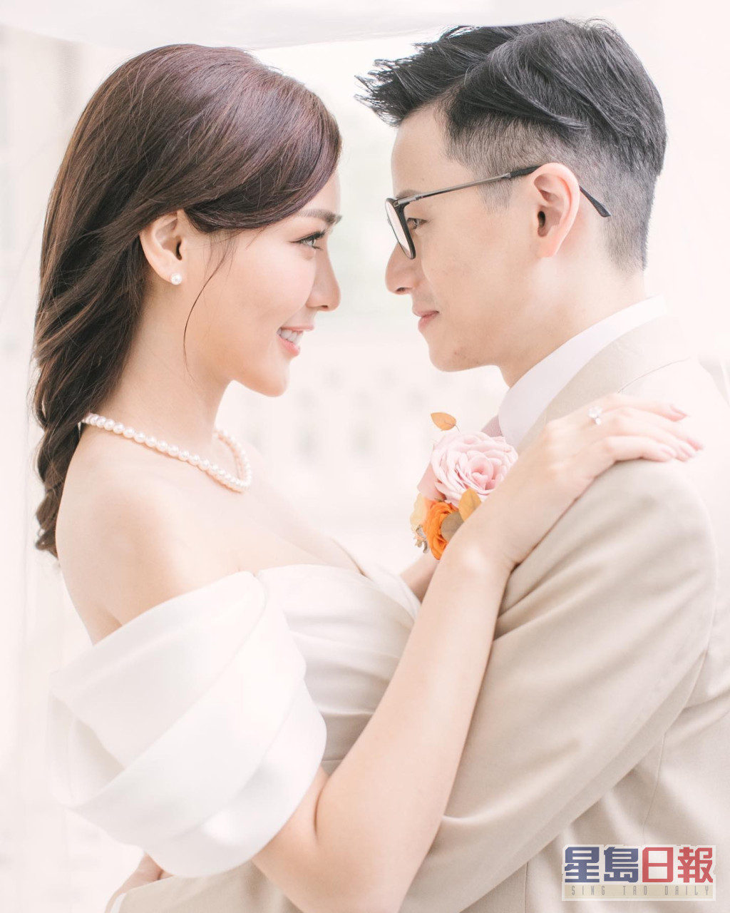 陳詩欣與老公已婚一年。