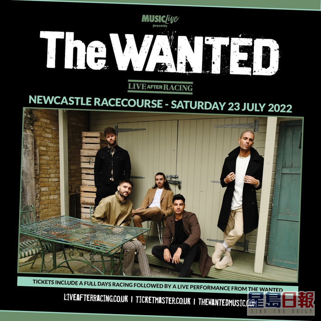 The Wanted 今年7月开骚，可惜Tom Parker已无法参与。