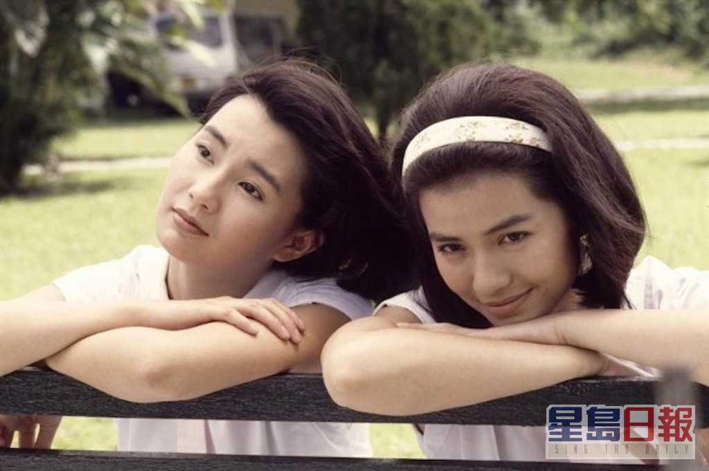 1988年拍《流金歲月》與張曼玉扮學生妹。