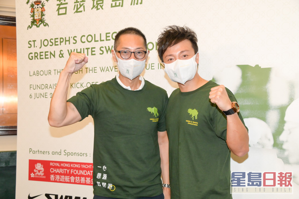 邓浩光（左）近年都有出席活动，睇得出仲好fit！