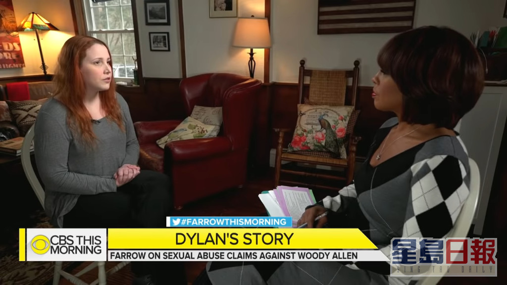 養女Dylan（左）曾上節目親述7歲時被活地亞倫性侵的經過。  ​