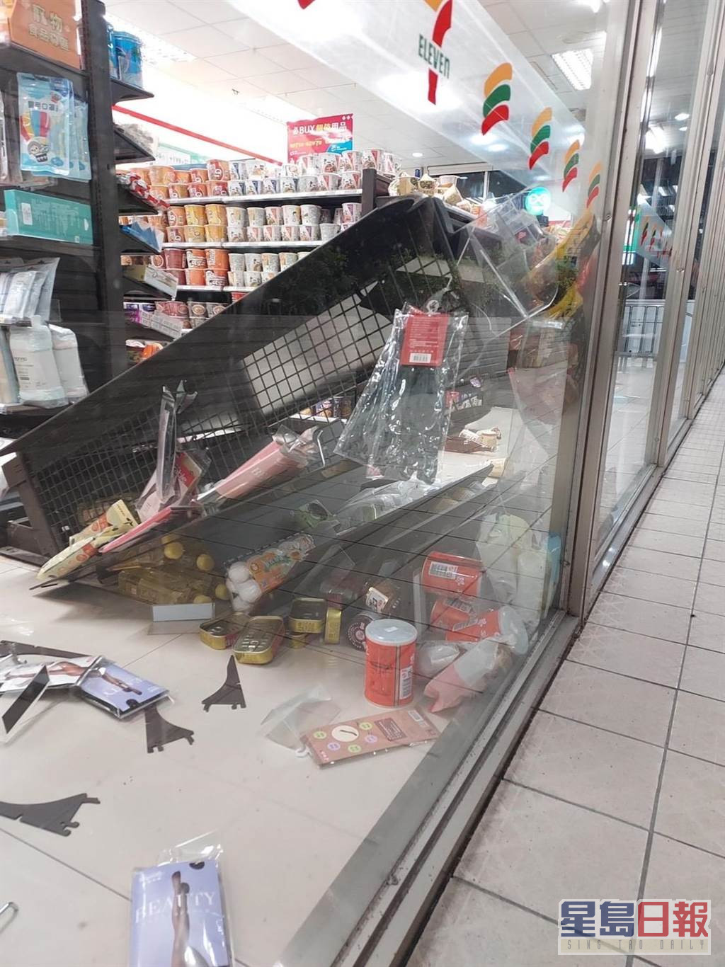 台灣地震後出現不同程度破壞。網上圖片
