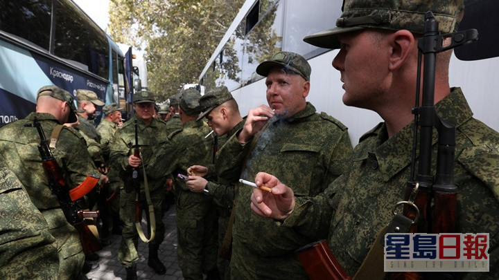 俄罗斯局部动员徵召后备军人开始受训。路透社资料图片