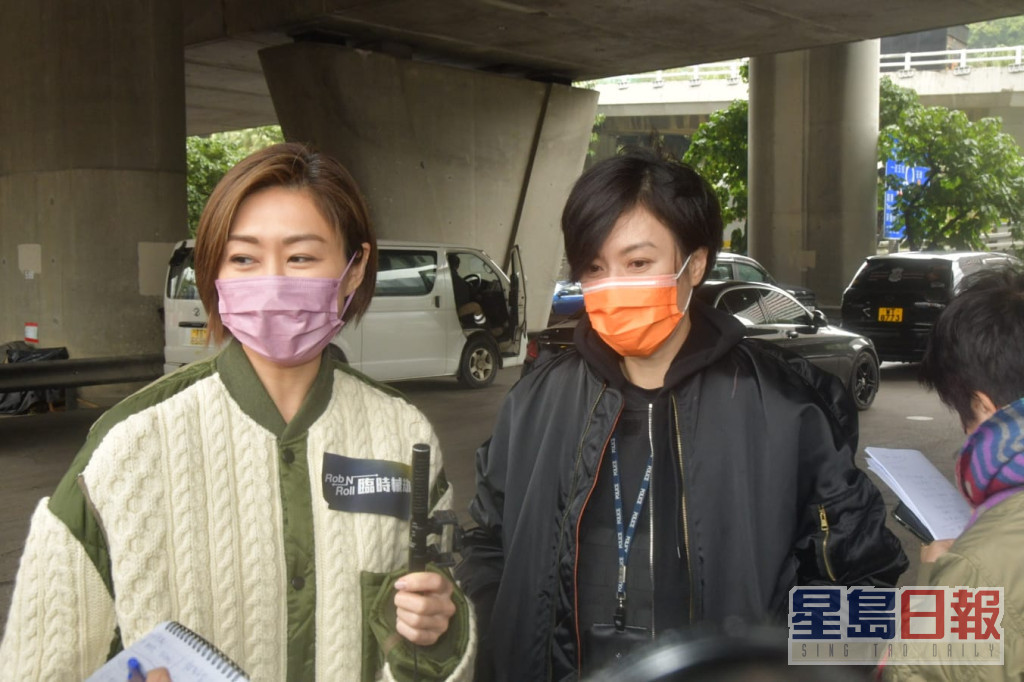 张可颐（右）今次首演警察，而定欣则首次跟家栋合作。