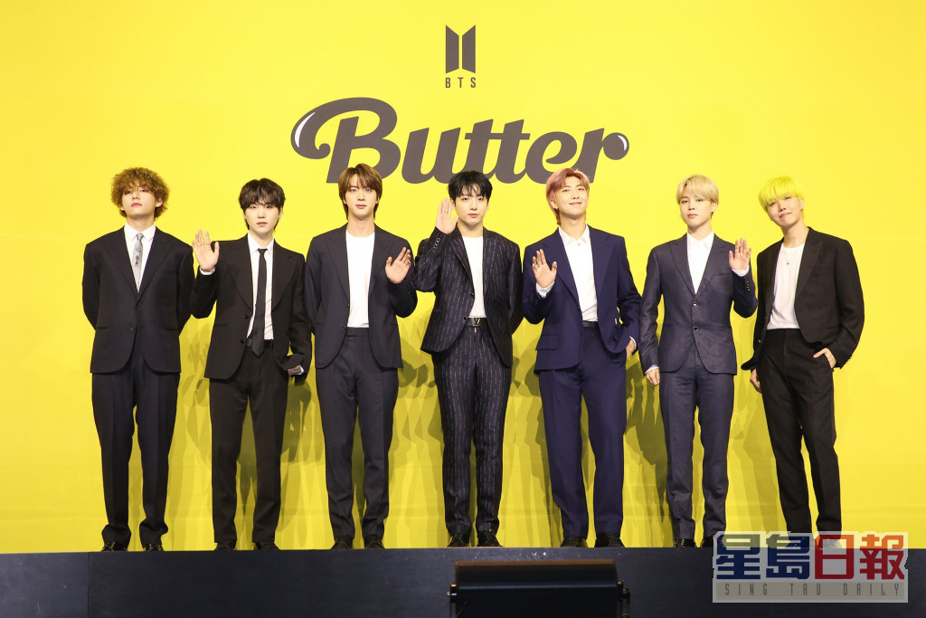 BTS去年推出的專輯《Butter》全球大賣740萬張。