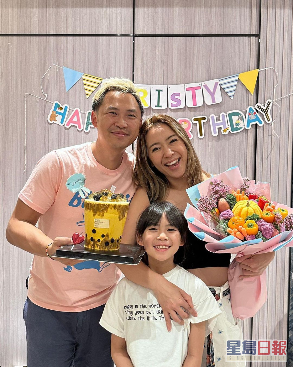 梁芷珮月底過41歲生日，最近與朋友、家人提前慶祝。