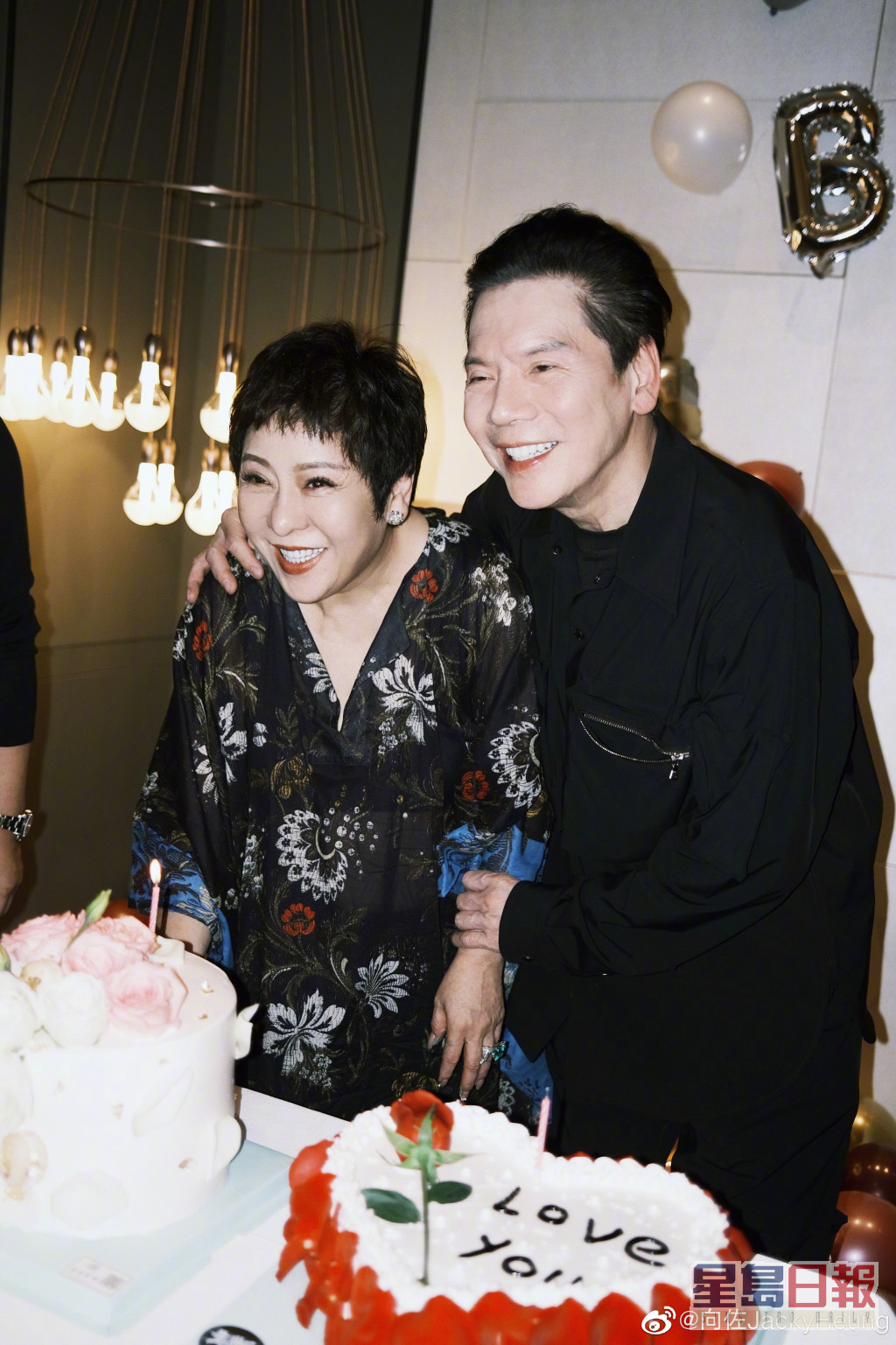 陈岚本月15日踏入63岁，有老公、阿仔同新抱陪住庆生。