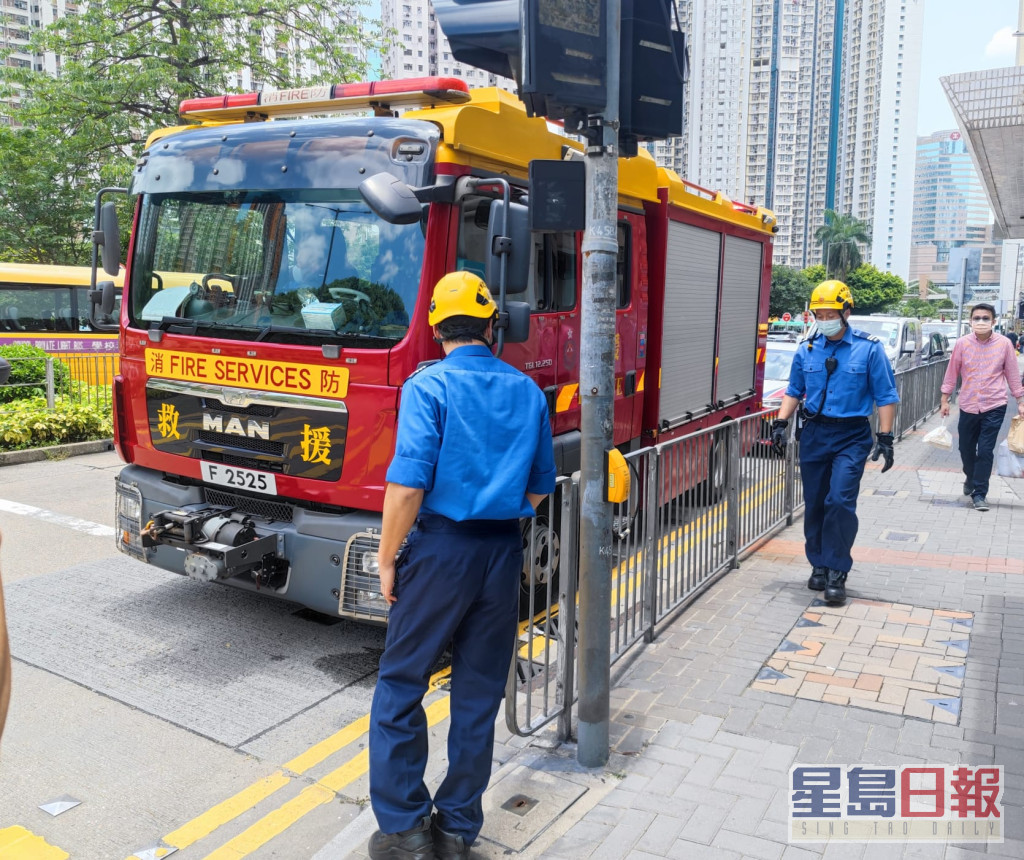 爱协及消防到场合力救起被困野鸽。