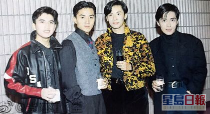 陸家俊(左起)、鄭伊健、何寶生及鄭梓浩同係91年樂壇小將。