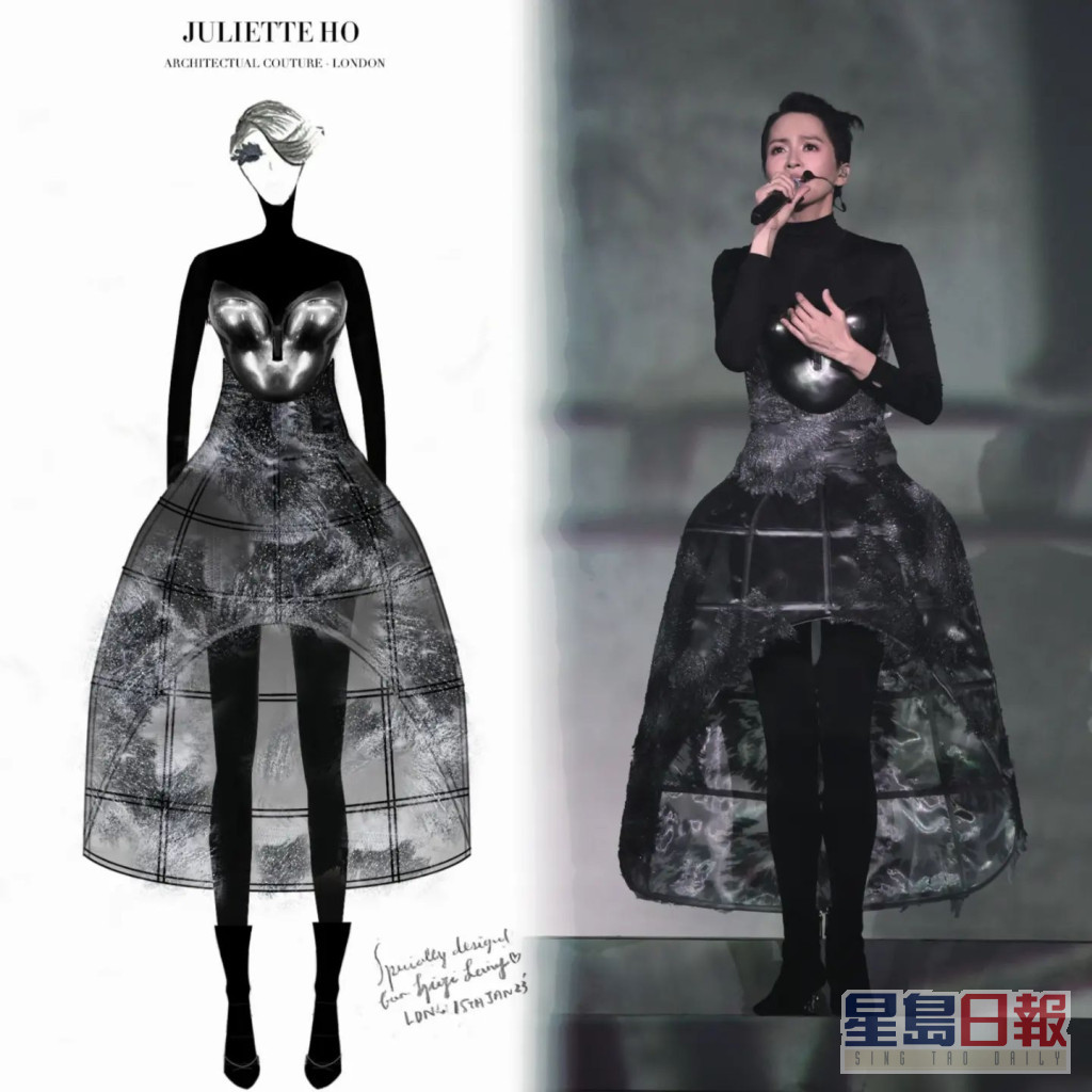 这条裙来自本地设计师Juliette Ho的创作。