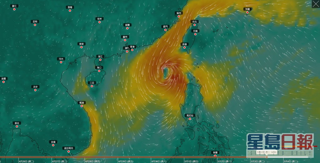 南海中至南部有机会有热带气旋生成，其路径及强度存在变数。地球天气网页截图