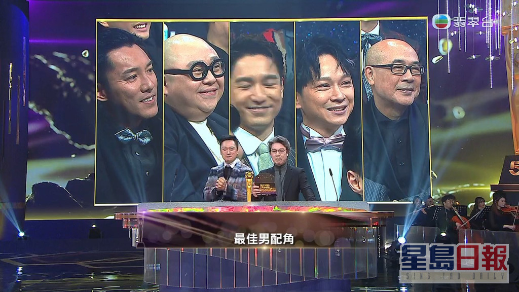 陶大宇、梁榮忠今晚《萬千星輝頒獎典禮2022》發責頒發「最佳男配角」。