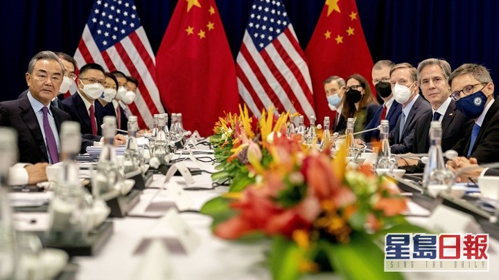 中美双方代表会谈5小时期间针锋相对。AP图片