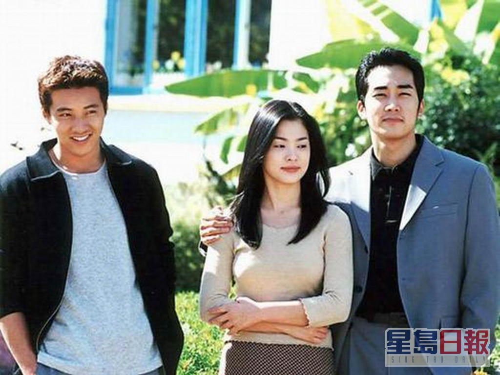 元斌（左）2000年凭韩剧《蓝色生死恋》红遍亚洲。