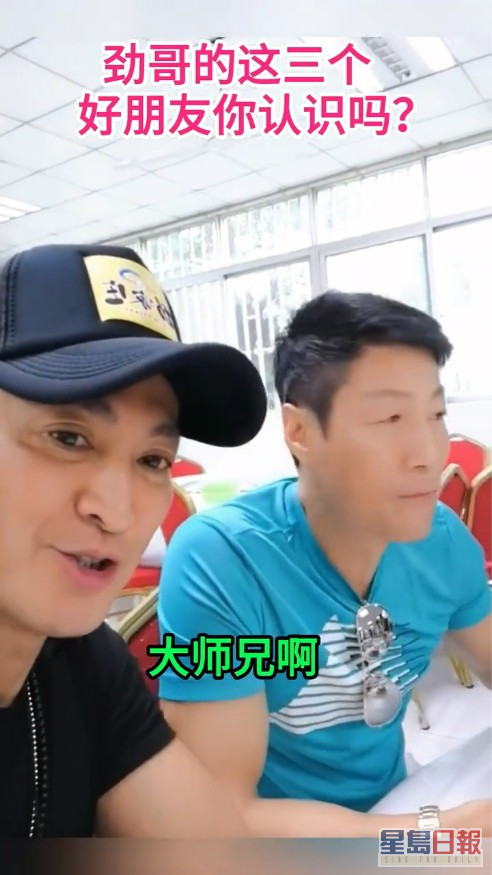 久未露面的林國斌難得現身，62歲的他頭髮依然濃密，着上藍色T恤的他亦顯得精神奕奕。