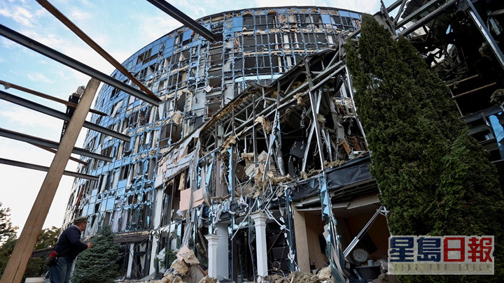 哈爾科夫市內不少建築已在戰事中被摧毀。路透社圖片