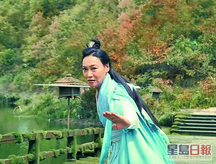 惠英紅在《喬峰傳》中演出搏命，打到碌地。