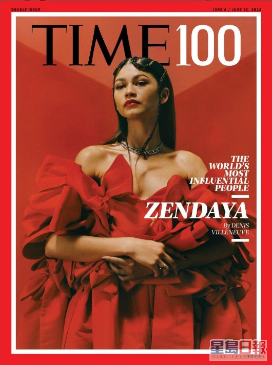 Zendaya之前登上百大影響力人士雜誌封面之一。