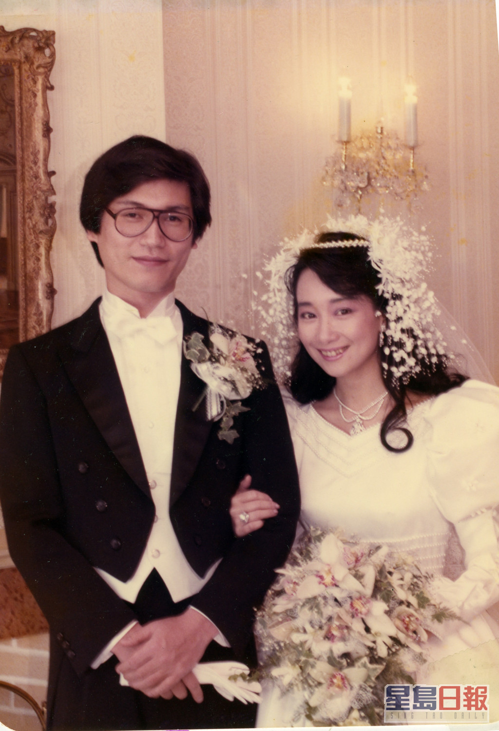 陈美龄在1986年与日籍经理人金子力结婚。资料图片