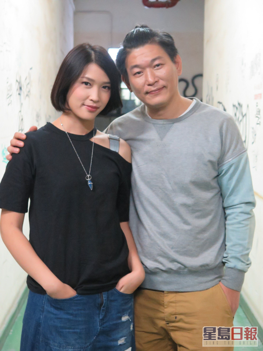 蒋祖曼与丈夫陈卓麒。