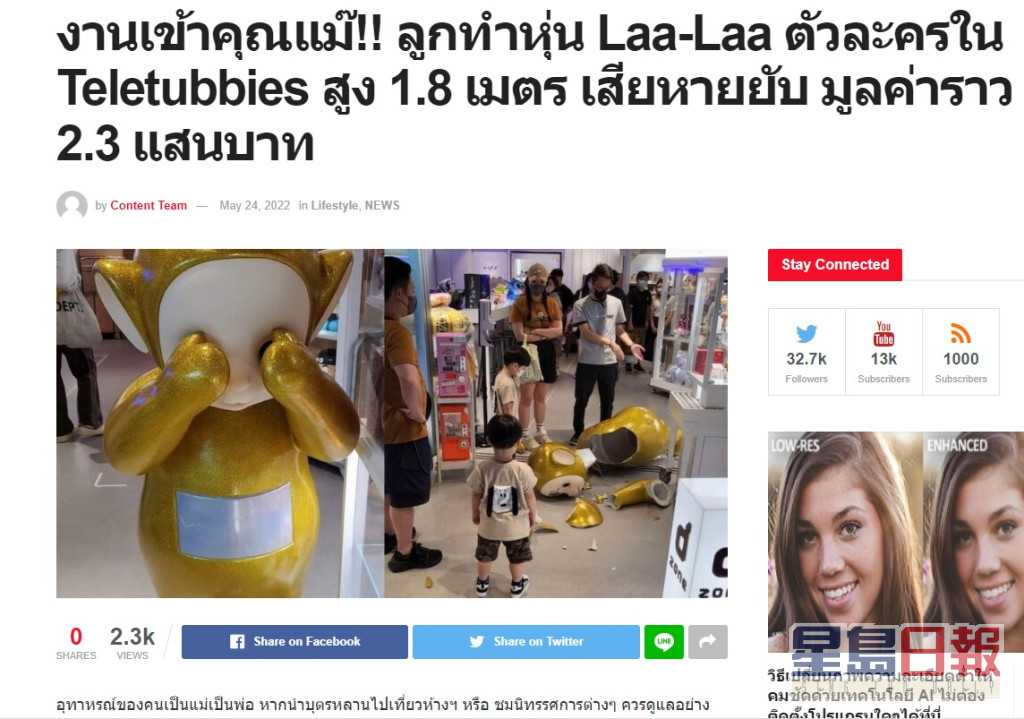 泰國及越南的媒體都有報道事件。網上截圖