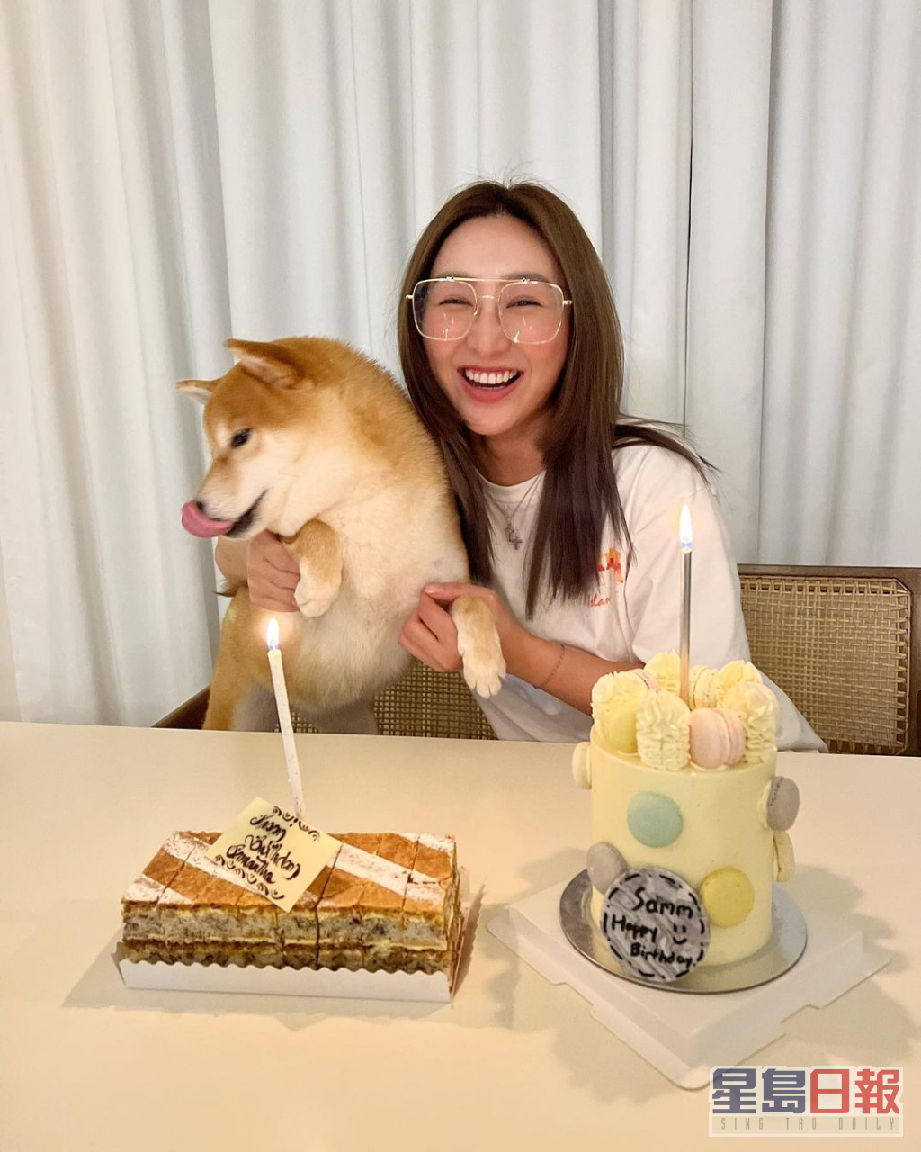 張曦雯帶埋愛犬為高Ling慶祝生日。