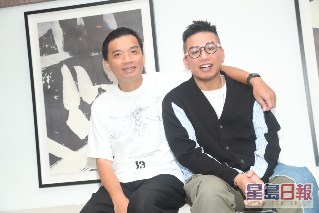陳輝陽（左）可謂小肥的伯樂，帶對方入行做歌手。