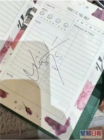 刘亦菲的签名，另一角度睇好艺术。
