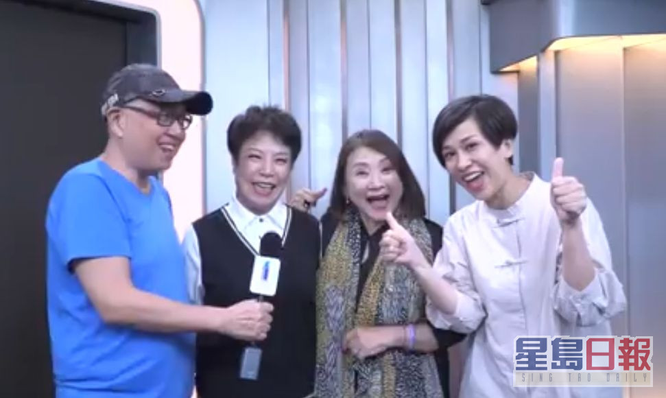 上周包晓华(左2)喺港台节目受访时，声称自己已交出7万蚊帛金。