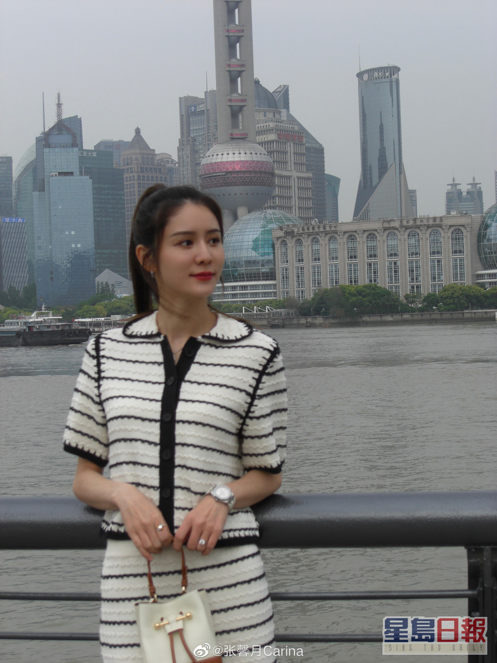 張馨月早前到上海公幹。
