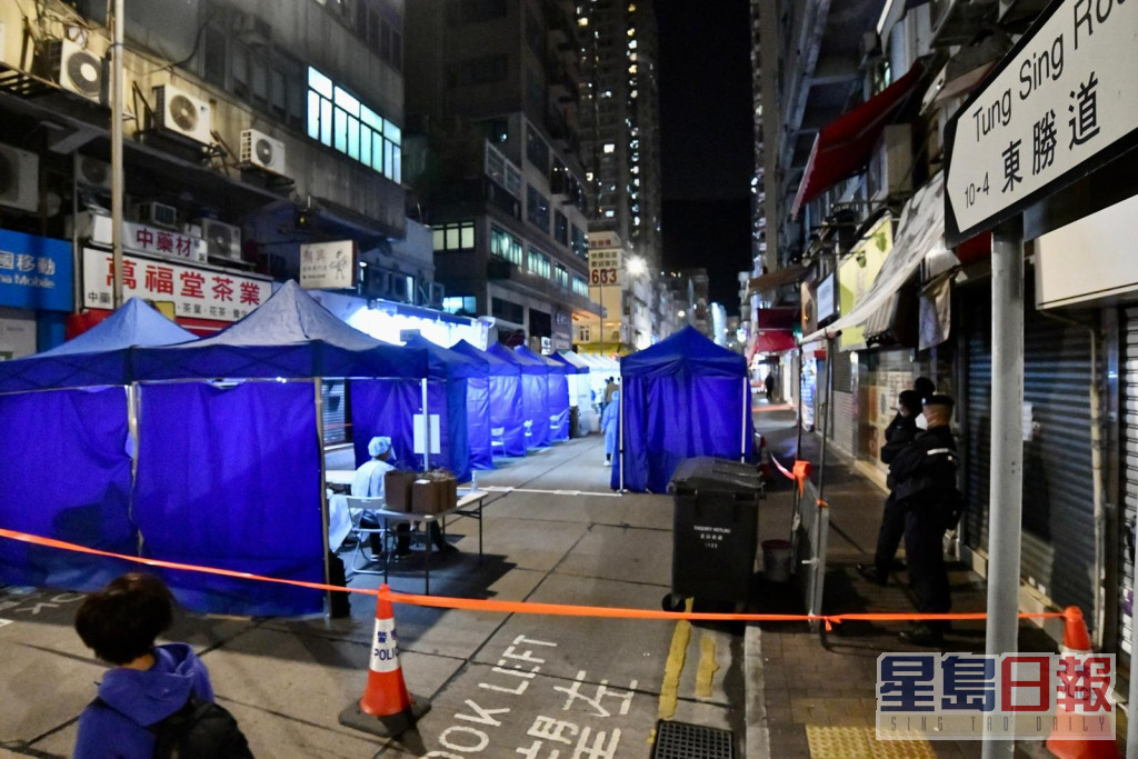 香港仔东胜道2-4号晚上围封检测。