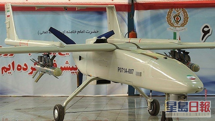 乌克兰军方指首度击落伊朗的Mohajer-6大型无人机。网上图片