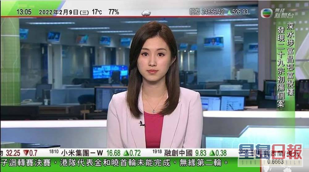 袁思行今年25歲，曾任職TVB新聞台主播。