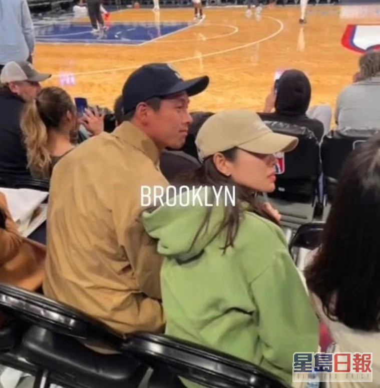 玄彬和孙艺珍入场睇NBA球赛，并坐在第3行VIP位。