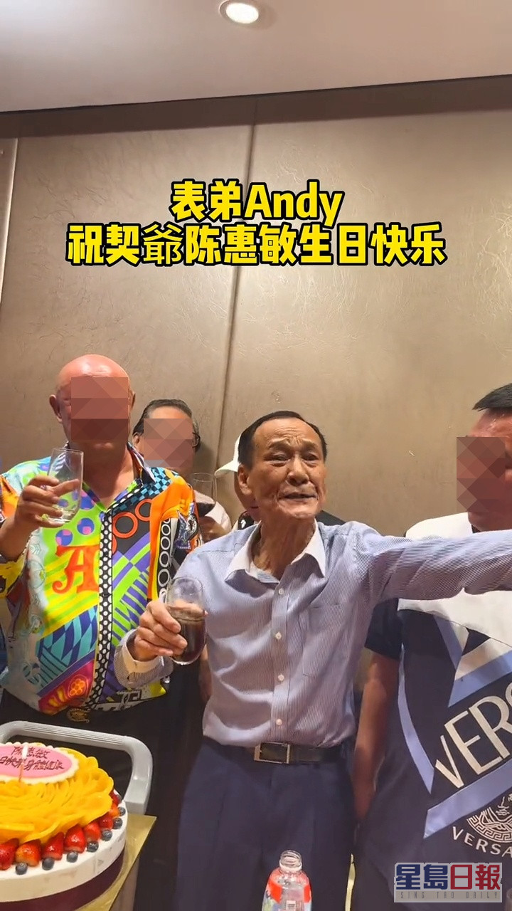 一向好酒的陈惠敏今次似乎为健康以茶代酒。