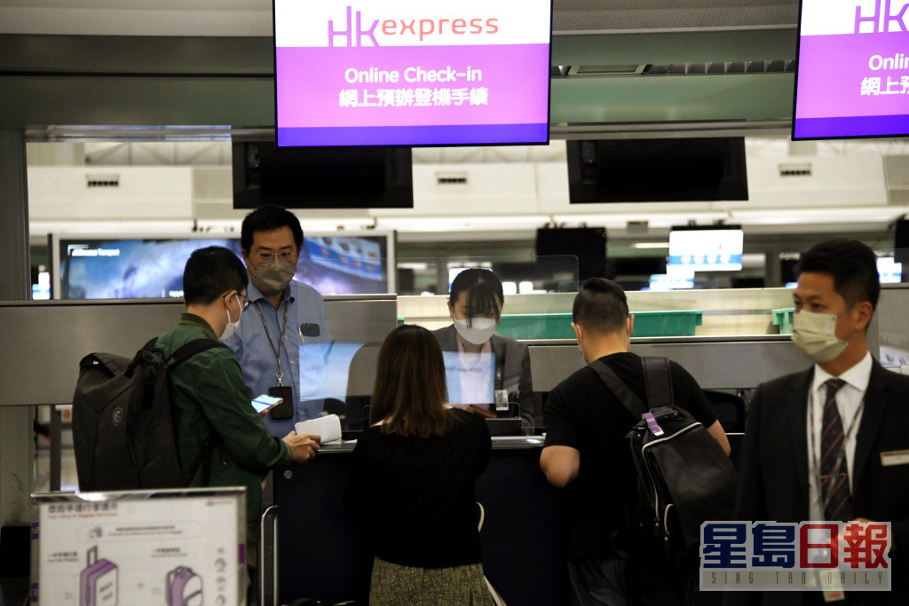 香港快運要求乘客須先申報未有內地停留方可登機。資料圖片