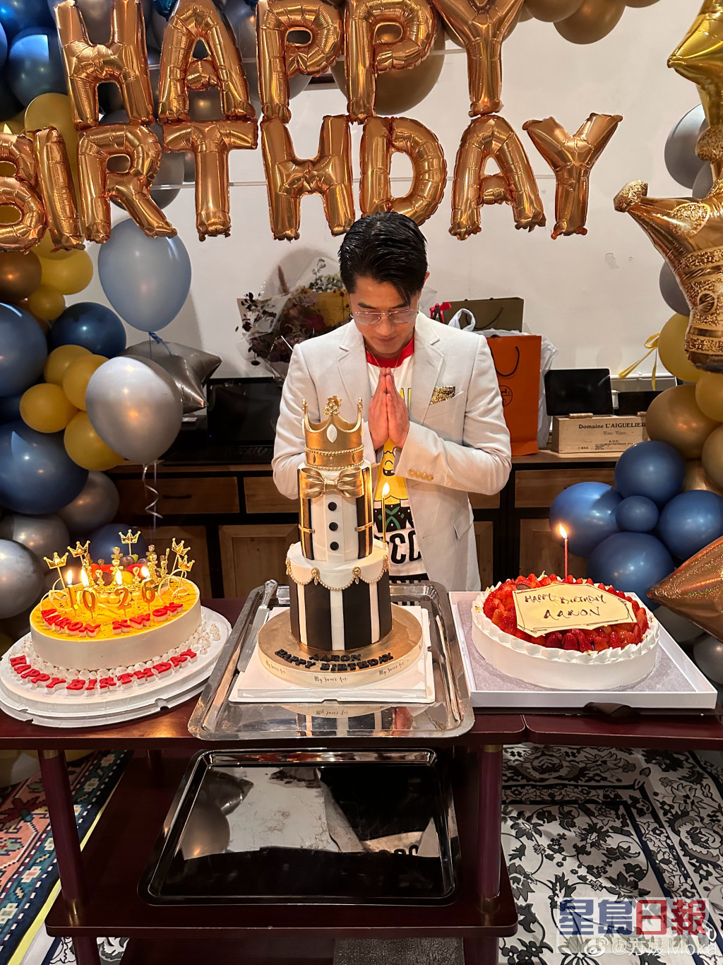 郭富城昨日庆祝57岁生日。