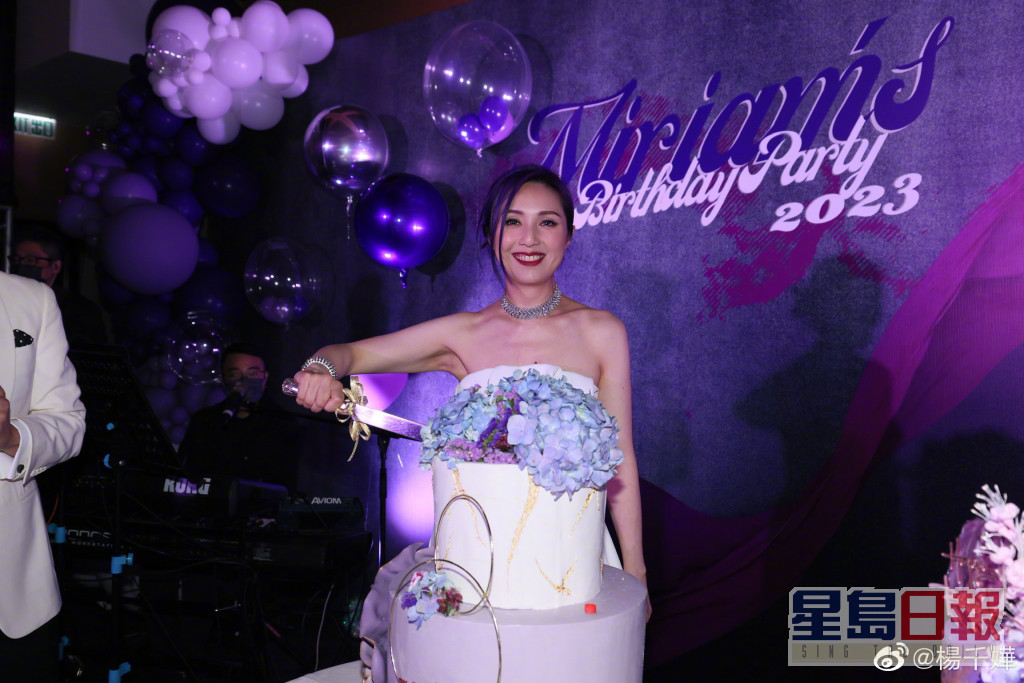 楊千嬅上月過49歲生日，老公丁子高為她大搞奢華生日會慶祝。