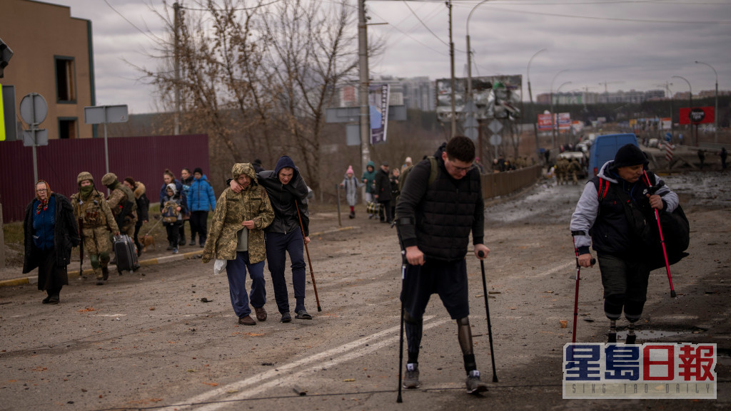联合国指乌克兰难民或增至150万人。AP