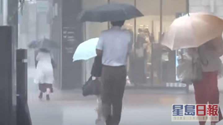 南玛都吹袭期间为日本带来狂风暴雨。网上影片截图