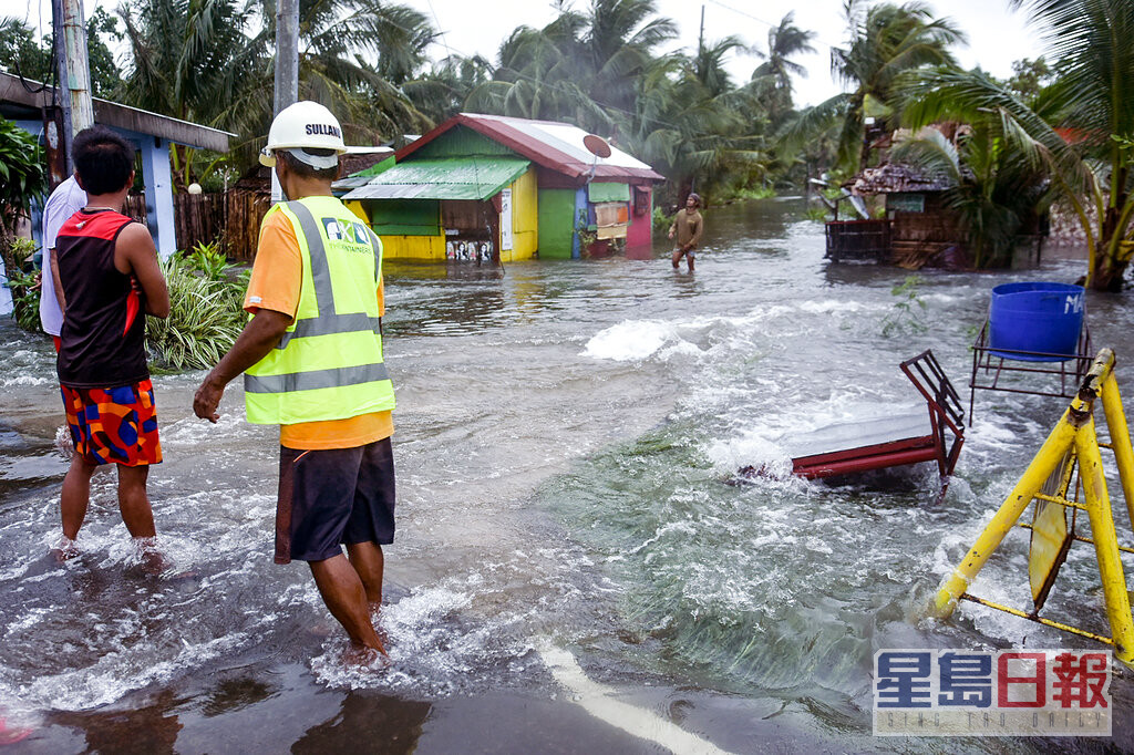 不少村莊被洪水淹浸。AP圖片