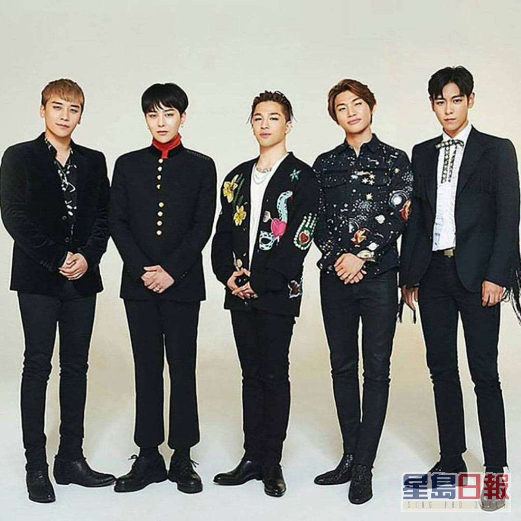 勝利（左一）原是韓團BIGBANG的成員。
