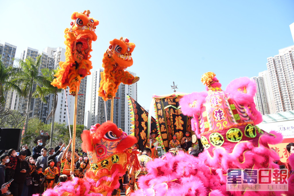 「龙狮耀动贺新春」活动在秀茂坪商场举行。何健勇摄