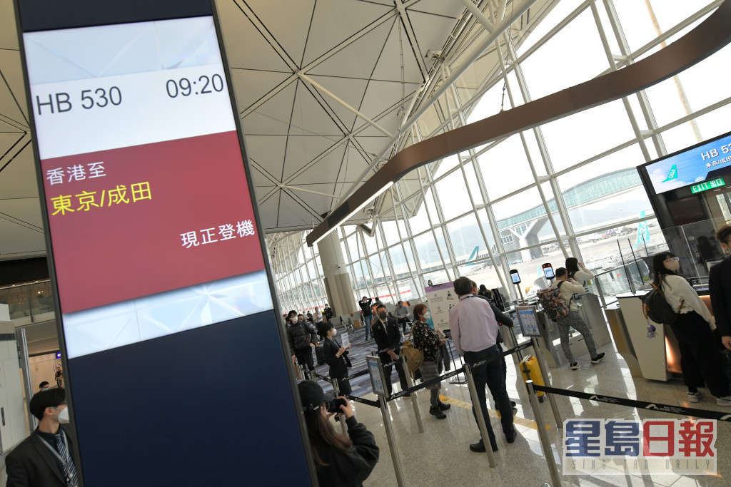 大湾区航空香港来往东京成田航线提供早去晚返航班。梁誉东摄