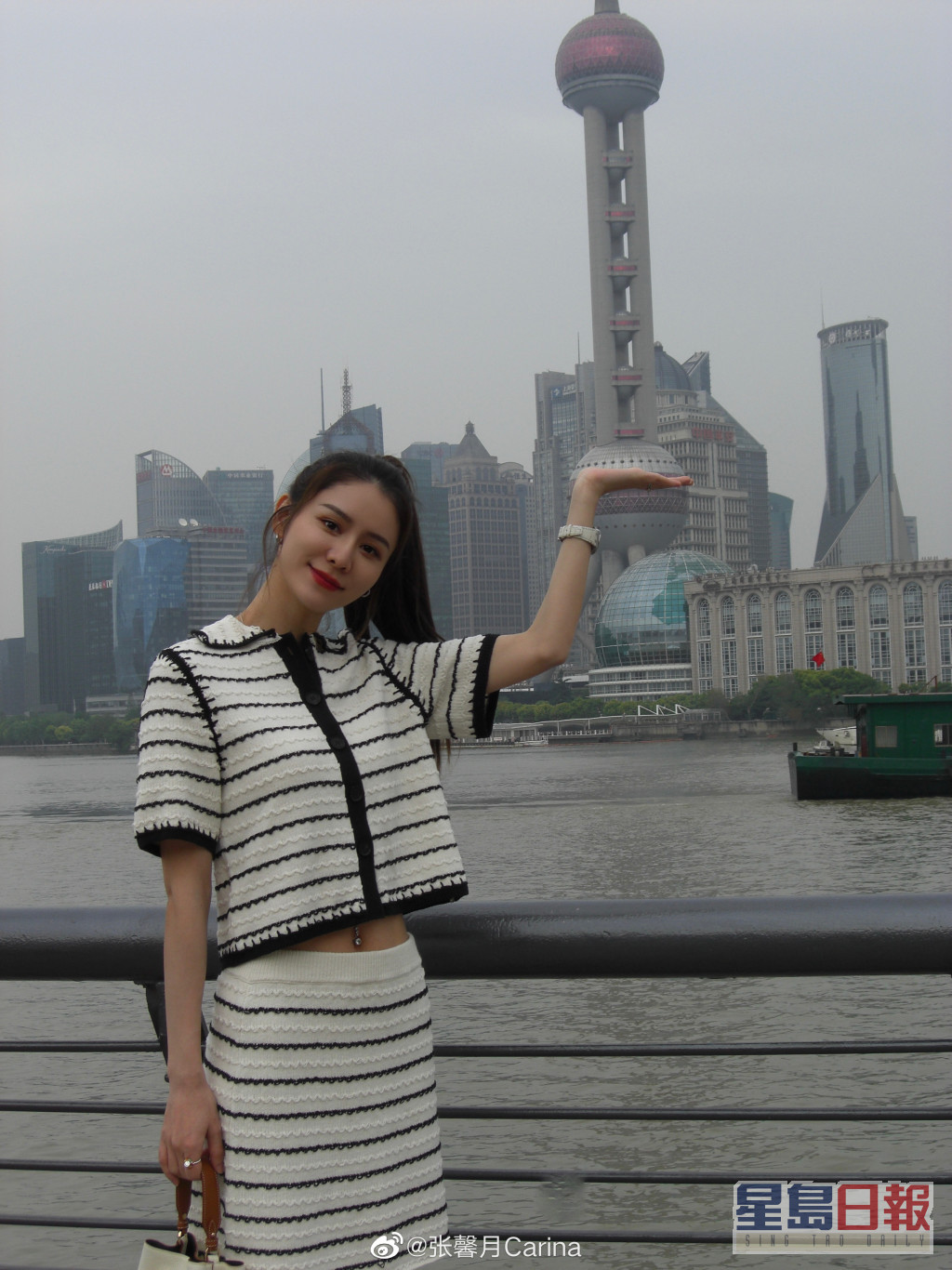 張馨月早前到上海公幹。