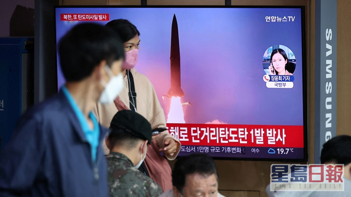 北韩周日再次试射导弹。路透社图片
