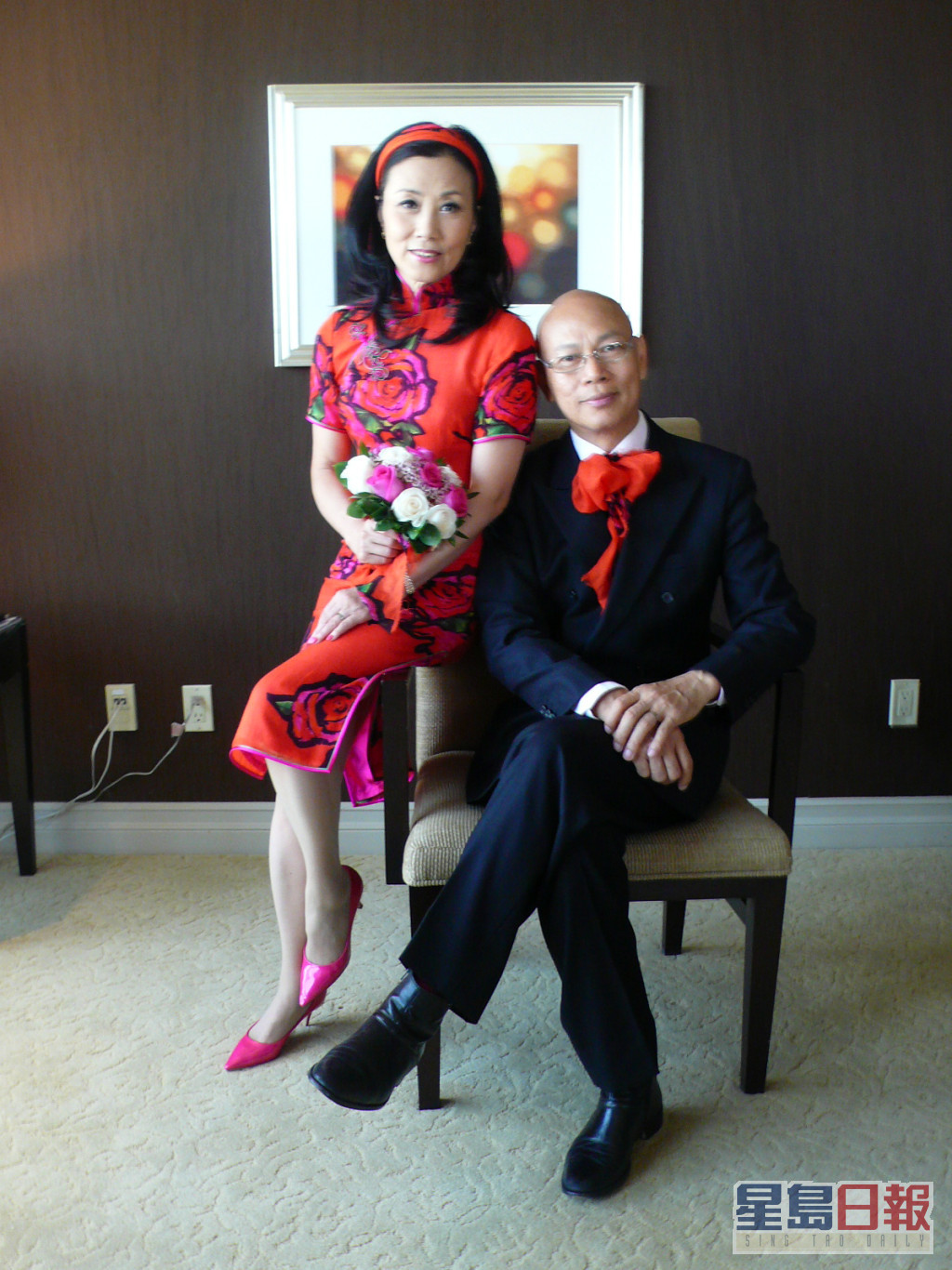 汪明荃与罗家英于2009年美国拉斯维加斯注册结婚。